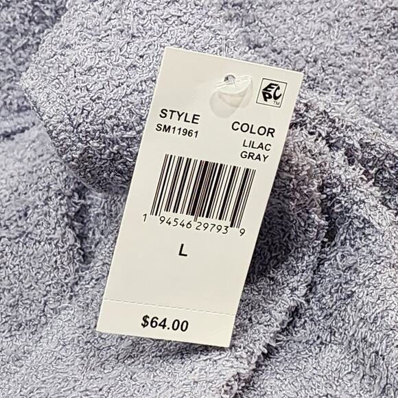 Steve Madden Pajama Pants Wide Leg Chenille Sleep Pants Large Lilac Gray - Picture 5 of 9